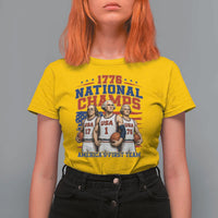 1776 National Champs T Shirt For Women Patriotic Founding Fathers Basketball Undefeated America