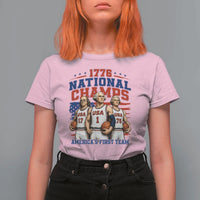 1776 National Champs T Shirt For Women Patriotic Founding Fathers Basketball Undefeated America