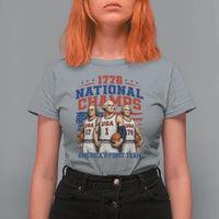 1776 National Champs T Shirt For Women Patriotic Founding Fathers Basketball Undefeated America