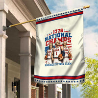 1776 National Champs Patriotic Garden Flag Funny Founding Fathers Basketball Undefeated America