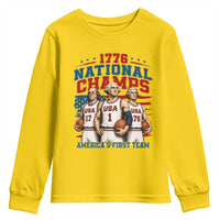 1776 National Champs Youth Sweatshirt Patriotic Founding Fathers Basketball Undefeated America