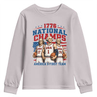 1776 National Champs Youth Sweatshirt Patriotic Founding Fathers Basketball Undefeated America