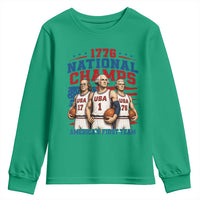 1776 National Champs Youth Sweatshirt Patriotic Founding Fathers Basketball Undefeated America