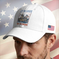 Get In Loser We're Crossing The Delaware Meme Baseball Cap Patriotic American History Independence Day