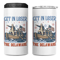 Get In Loser We're Crossing The Delaware Meme 4 in 1 Can Cooler Tumbler Patriotic American History Independence Day