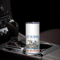 Get In Loser We're Crossing The Delaware Meme Skinny Tumbler Patriotic American History Independence Day