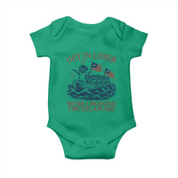 Get In Loser We’re Crossing The Delaware Baby Onesie Funny Raccoon Meme 4th of July