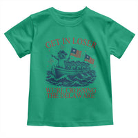 Get In Loser We’re Crossing The Delaware Toddler T Shirt Funny Raccoon Meme 4th of July