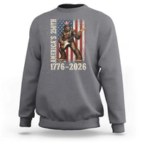 250 Years America Anniversary Sweatshirt Patriotic Bigfoot Playing Guitar 4th Of July