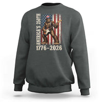 250 Years America Anniversary Sweatshirt Patriotic Bigfoot Playing Guitar 4th Of July