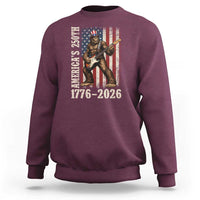 250 Years America Anniversary Sweatshirt Patriotic Bigfoot Playing Guitar 4th Of July
