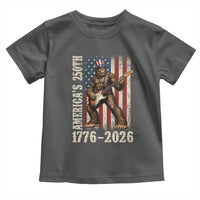 250 Years America Anniversary Toddler T Shirt Patriotic Bigfoot Playing Guitar 4th Of July