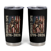 250 Years America Anniversary Tumbler Cup Patriotic Bigfoot Playing Guitar 4th Of July