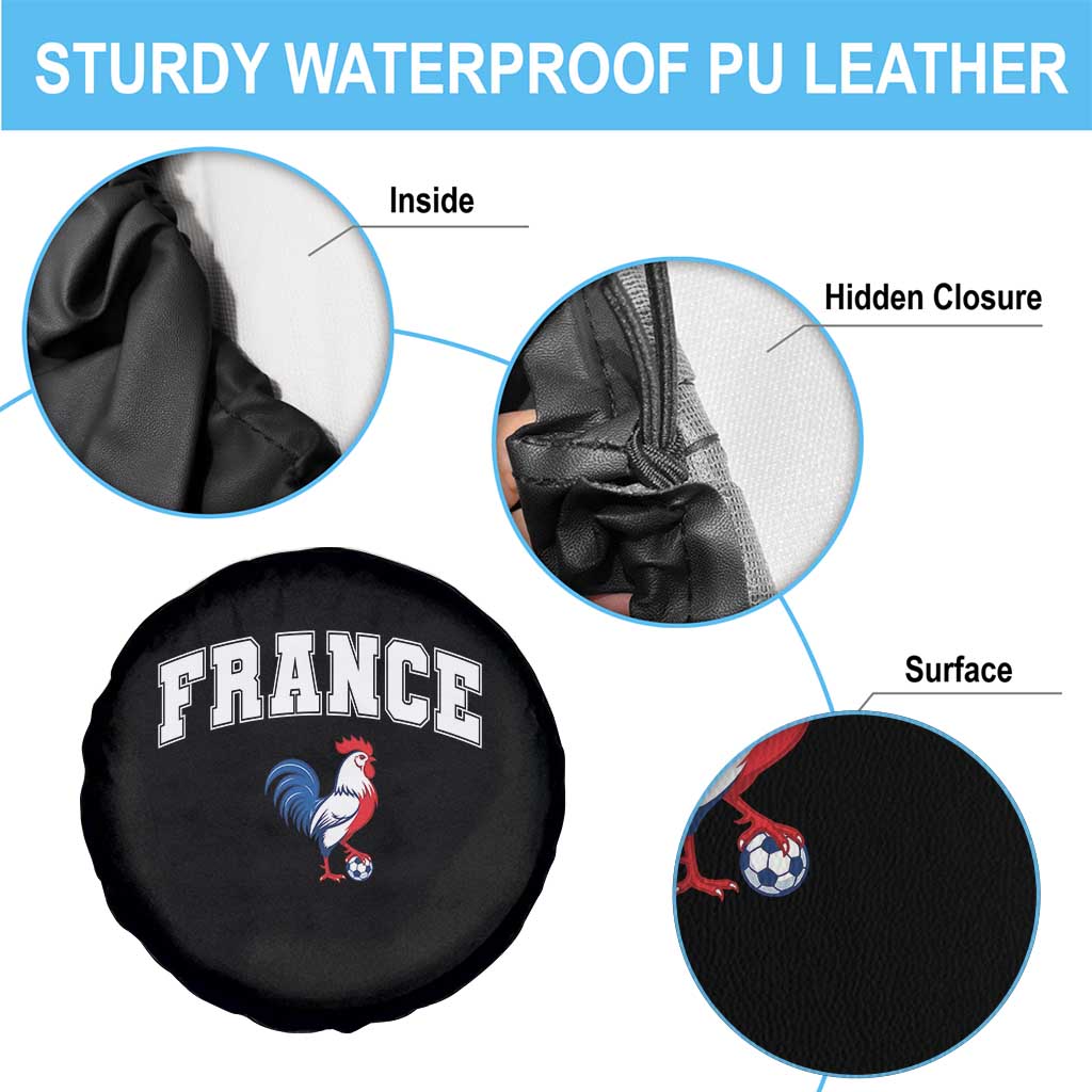 France Flag Gallic Rooster French National Pride Spare Tire Cover