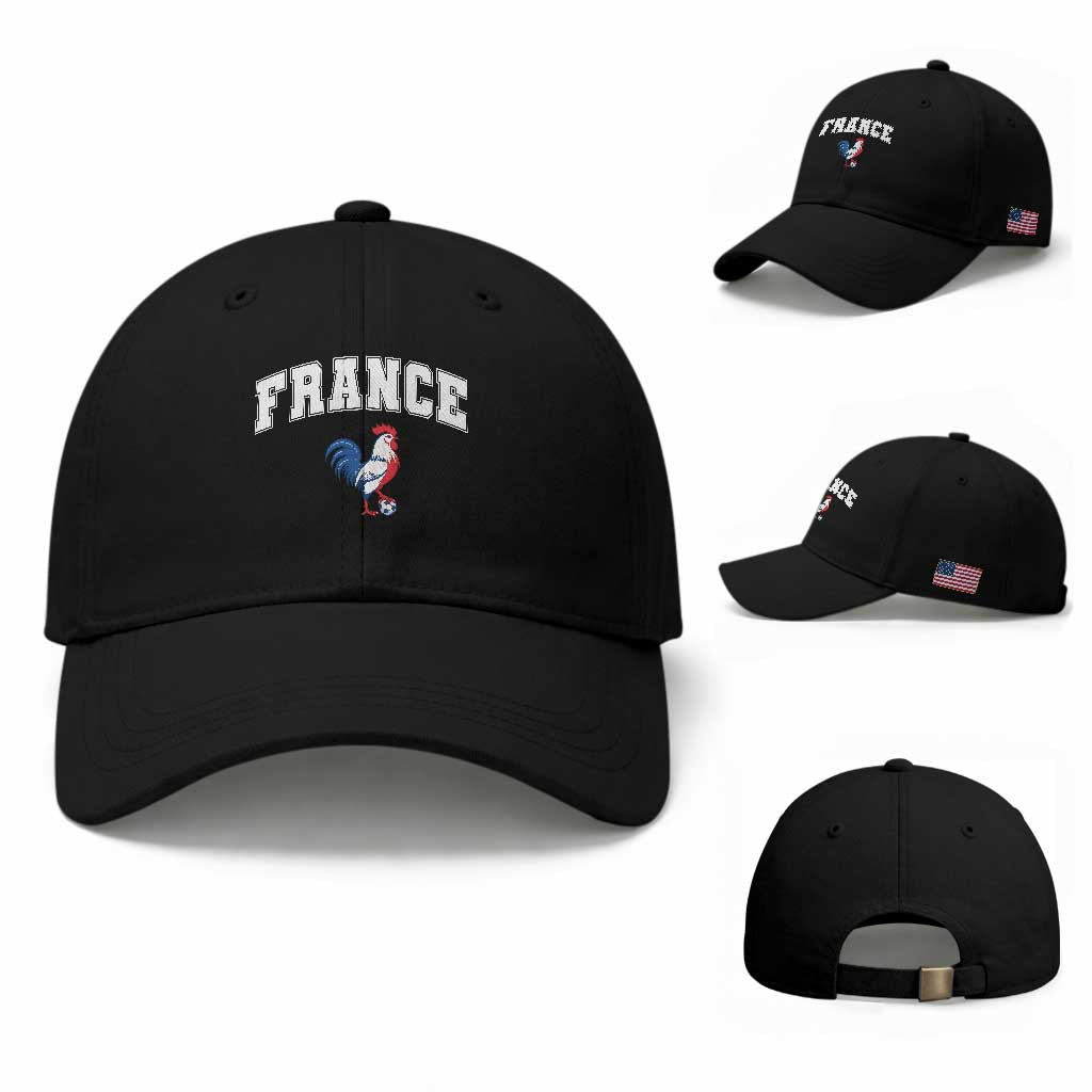 France Flag Gallic Rooster French National Pride Baseball Cap