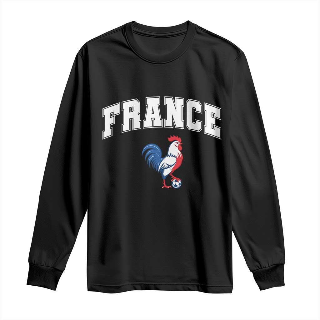 France Flag Gallic Rooster French National Pride Long Sleeve Shirt