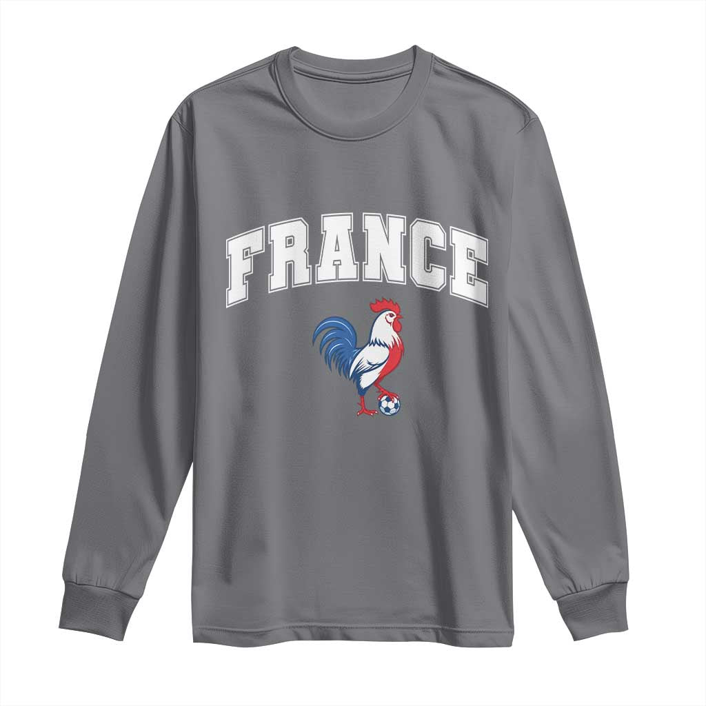 France Flag Gallic Rooster French National Pride Long Sleeve Shirt
