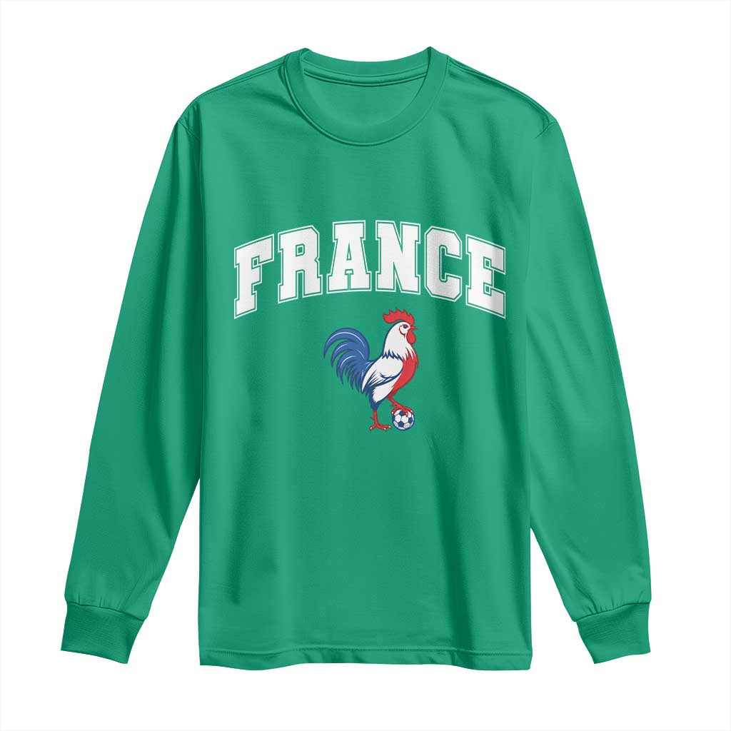 France Flag Gallic Rooster French National Pride Long Sleeve Shirt