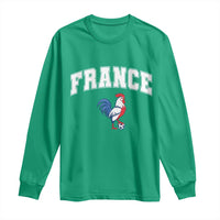 France Flag Gallic Rooster French National Pride Long Sleeve Shirt