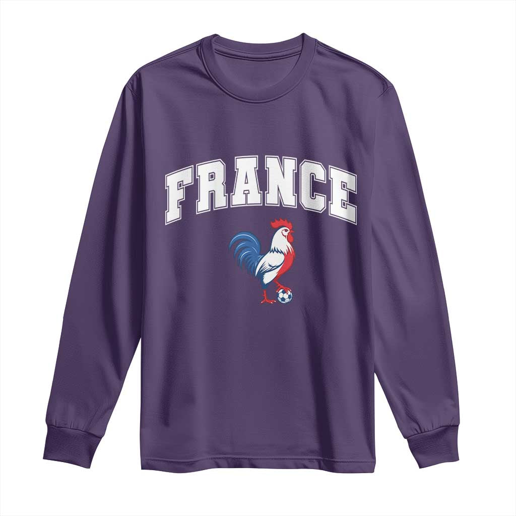 France Flag Gallic Rooster French National Pride Long Sleeve Shirt
