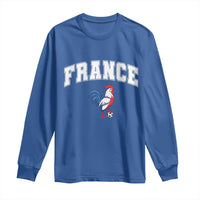 France Flag Gallic Rooster French National Pride Long Sleeve Shirt