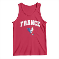 France Flag Gallic Rooster French National Pride Tank Top
