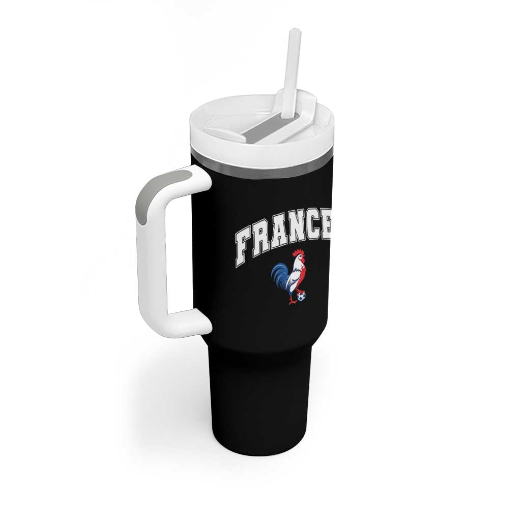 France Flag Gallic Rooster French National Pride Tumbler With Handle