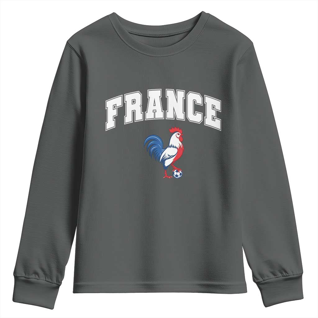 France Flag Gallic Rooster French National Pride Youth Sweatshirt