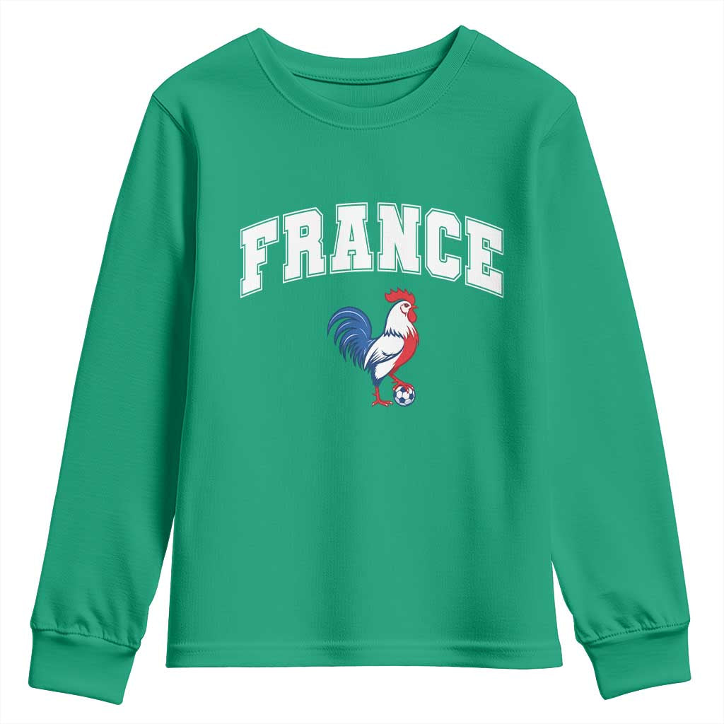 France Flag Gallic Rooster French National Pride Youth Sweatshirt