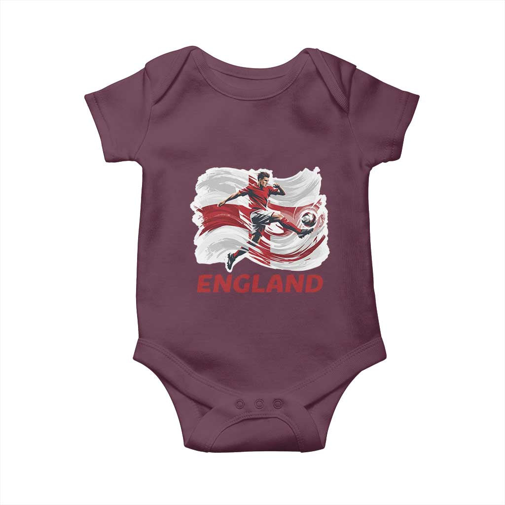 England Soccer Fan English Flag Baby Onesie