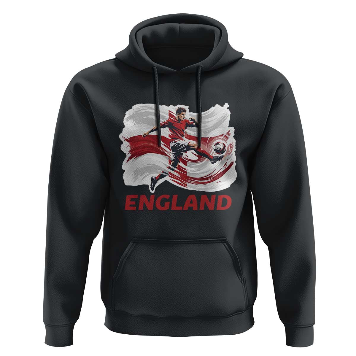 England Soccer Fan English Flag Hoodie