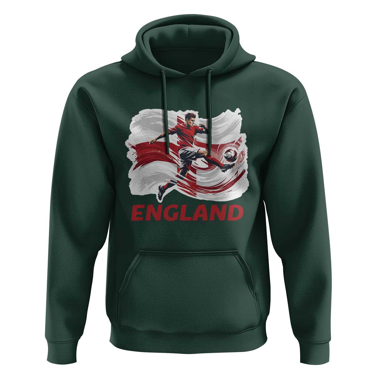 England Soccer Fan English Flag Hoodie