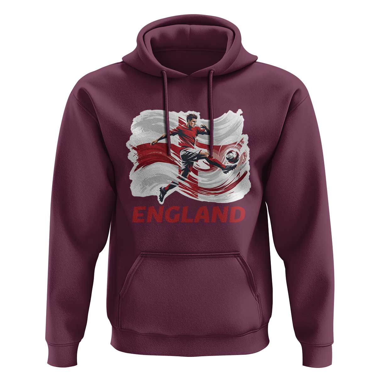England Soccer Fan English Flag Hoodie