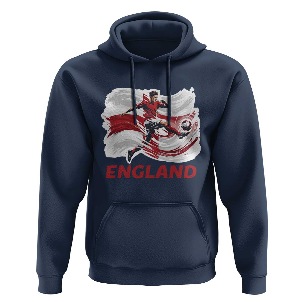 England Soccer Fan English Flag Hoodie