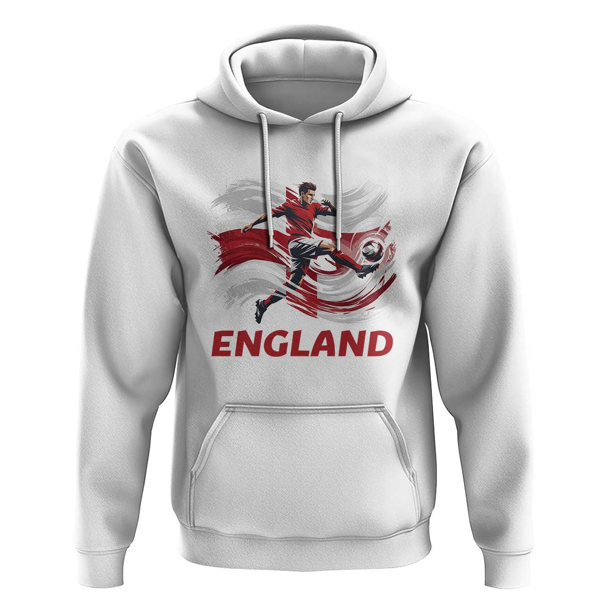 England Soccer Fan English Flag Hoodie