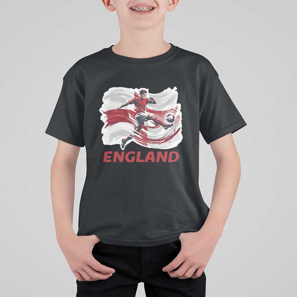 England Soccer Fan English Flag T Shirt For Kid