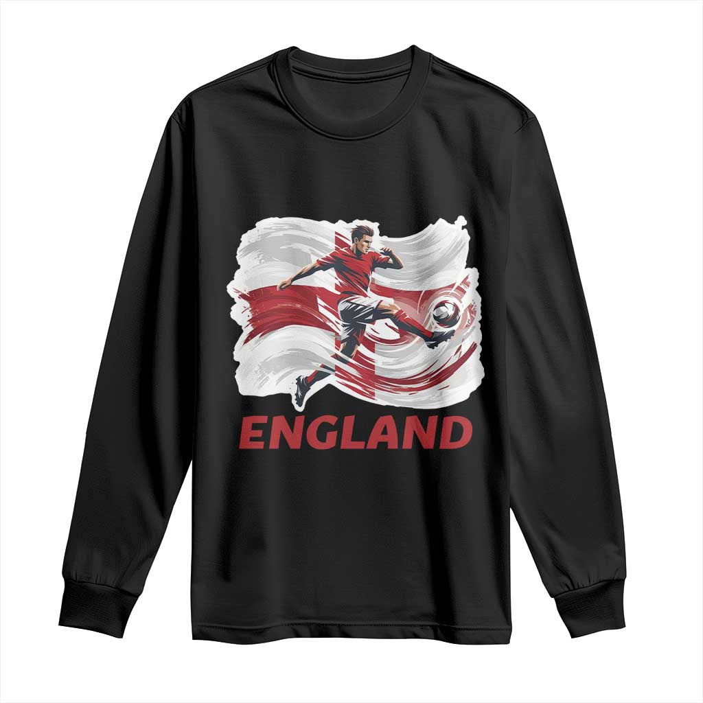 England Soccer Fan English Flag Long Sleeve Shirt