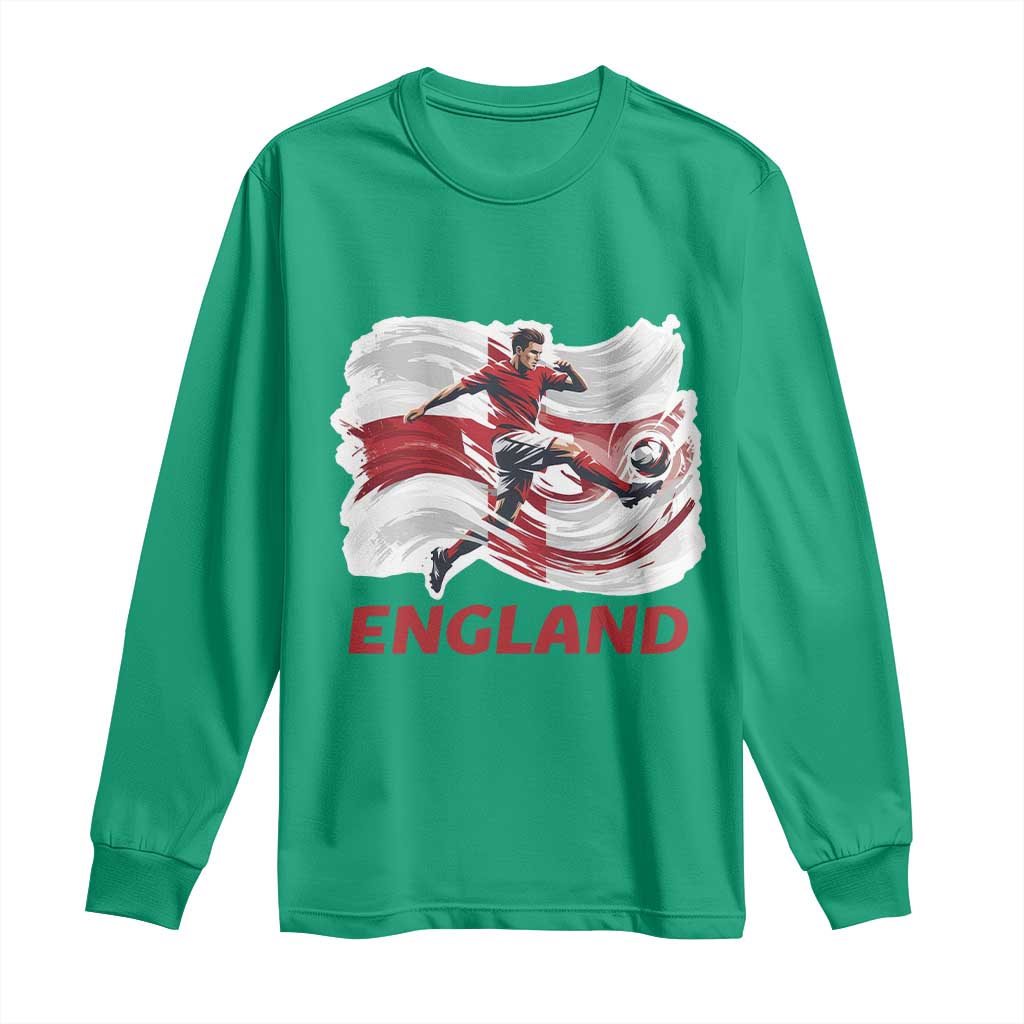 England Soccer Fan English Flag Long Sleeve Shirt