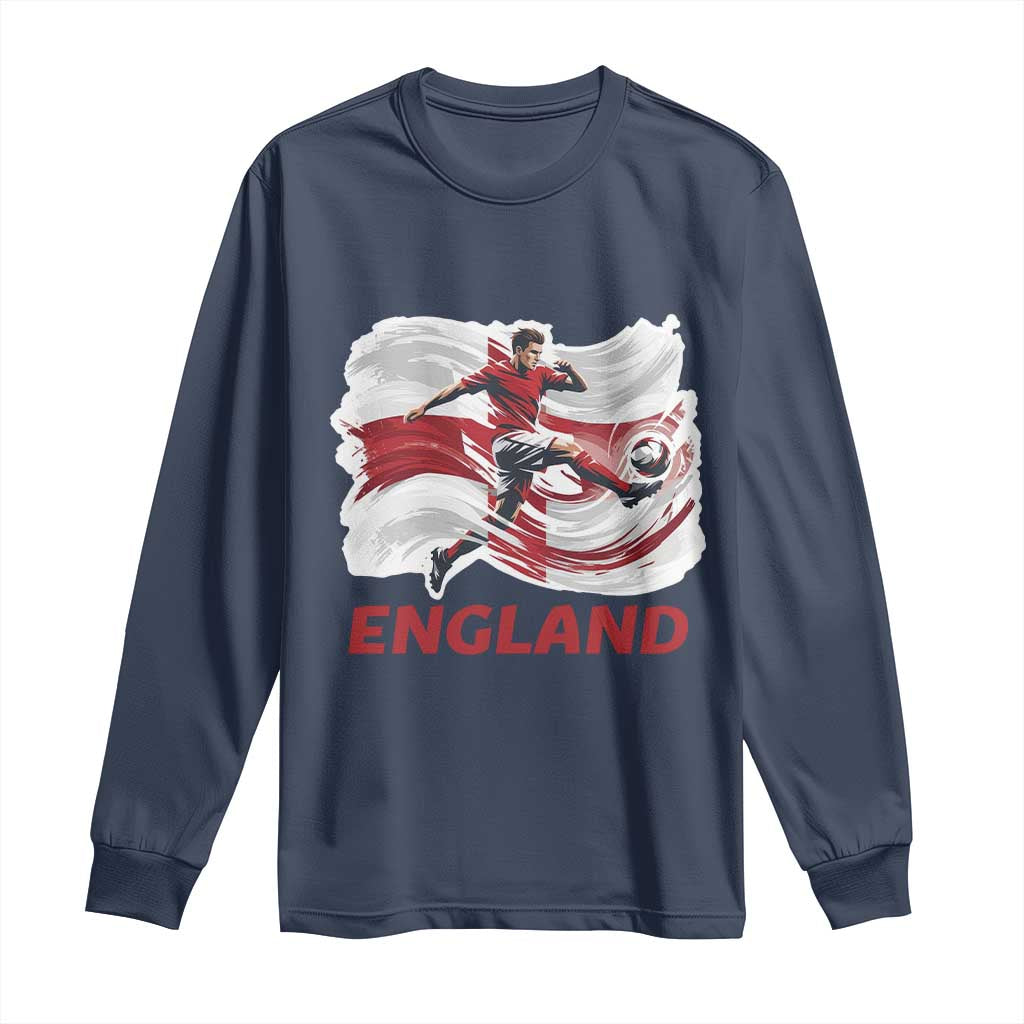 England Soccer Fan English Flag Long Sleeve Shirt