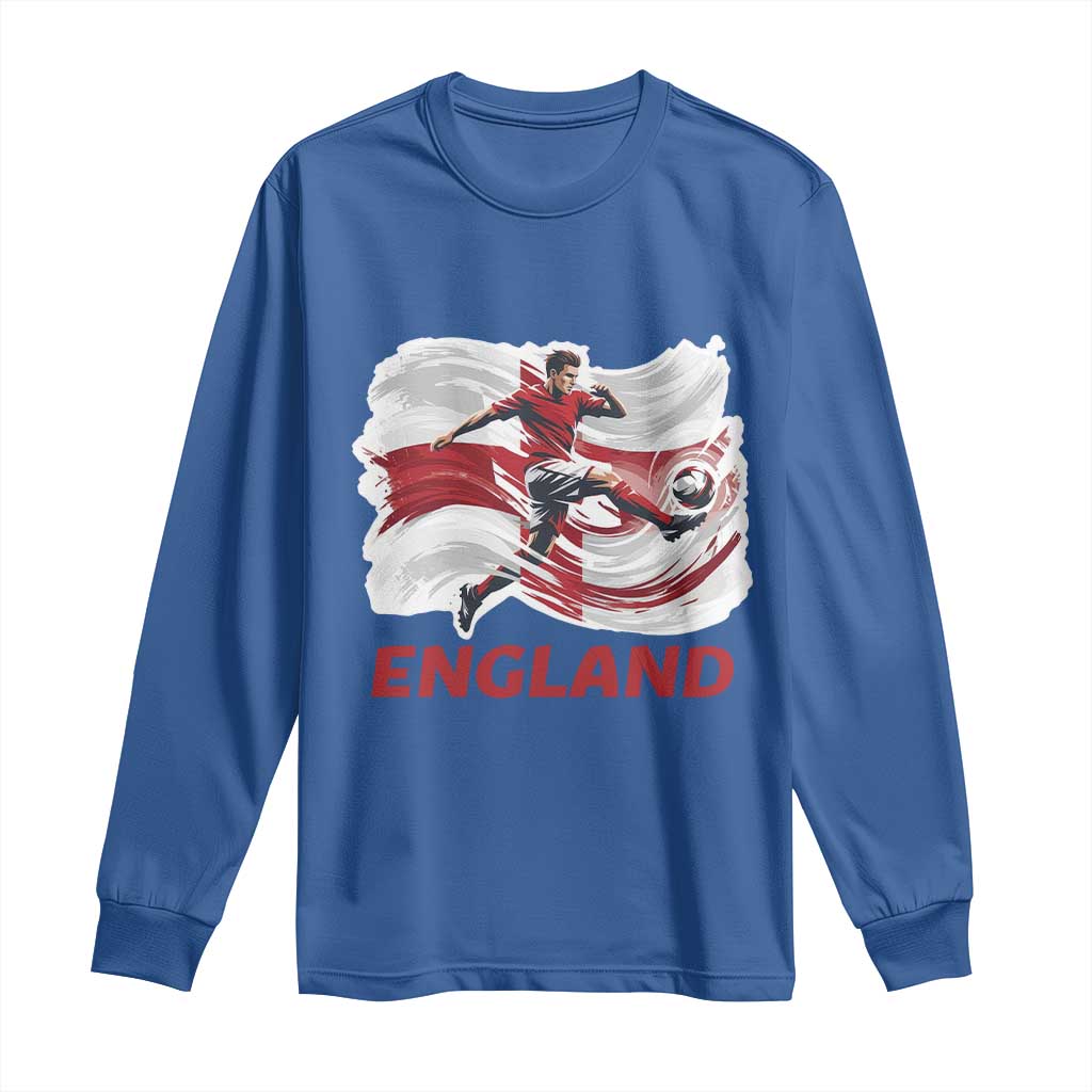 England Soccer Fan English Flag Long Sleeve Shirt