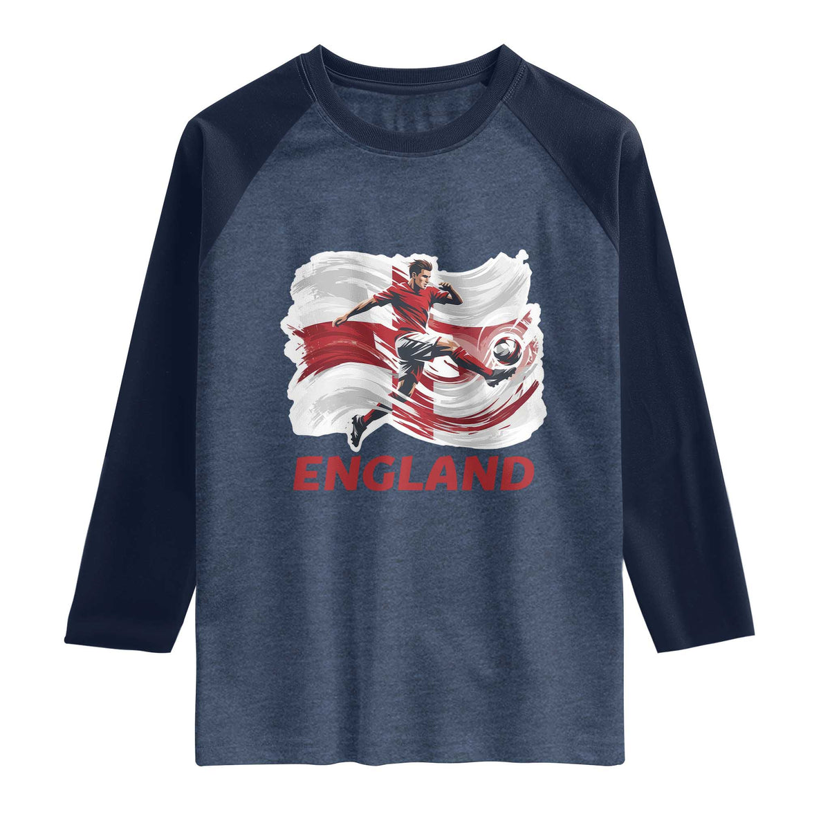 England Soccer Fan English Flag Raglan Shirt