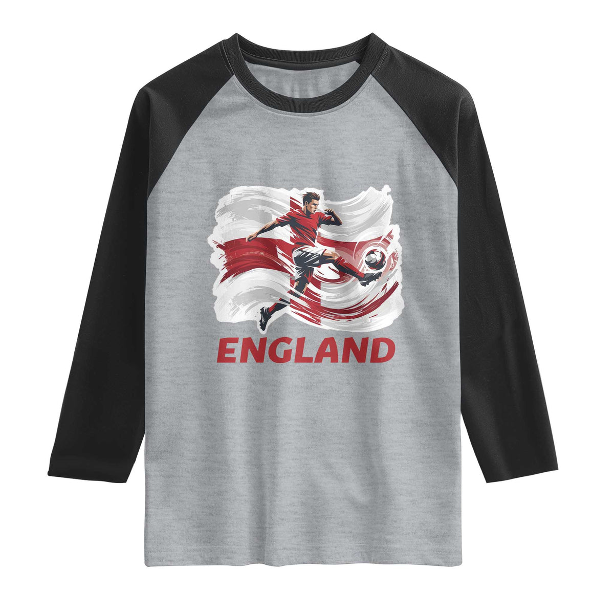 England Soccer Fan English Flag Raglan Shirt