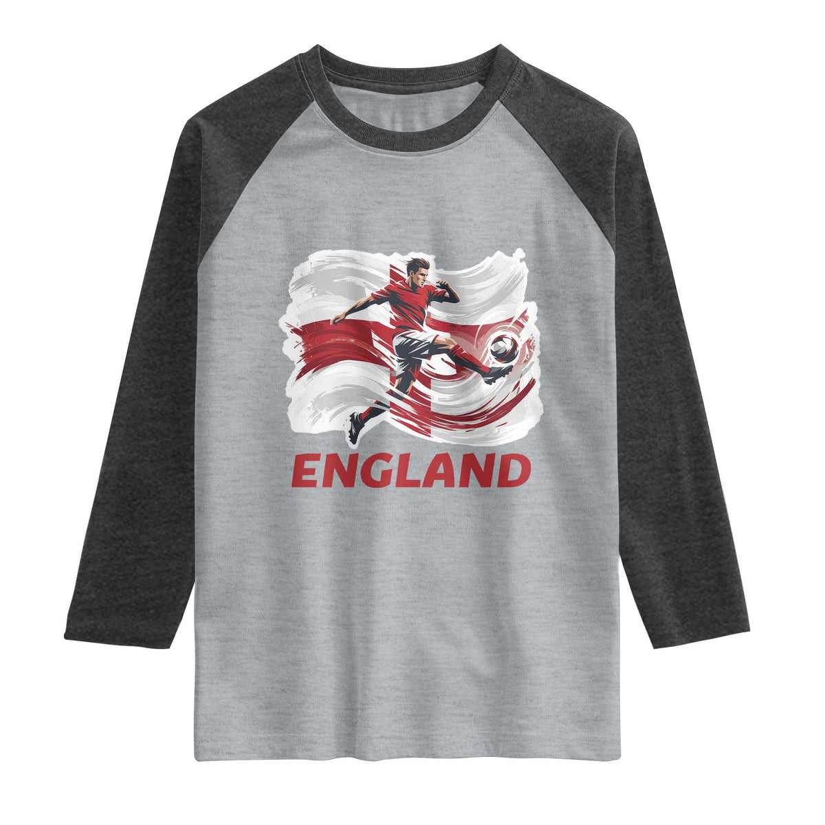 England Soccer Fan English Flag Raglan Shirt