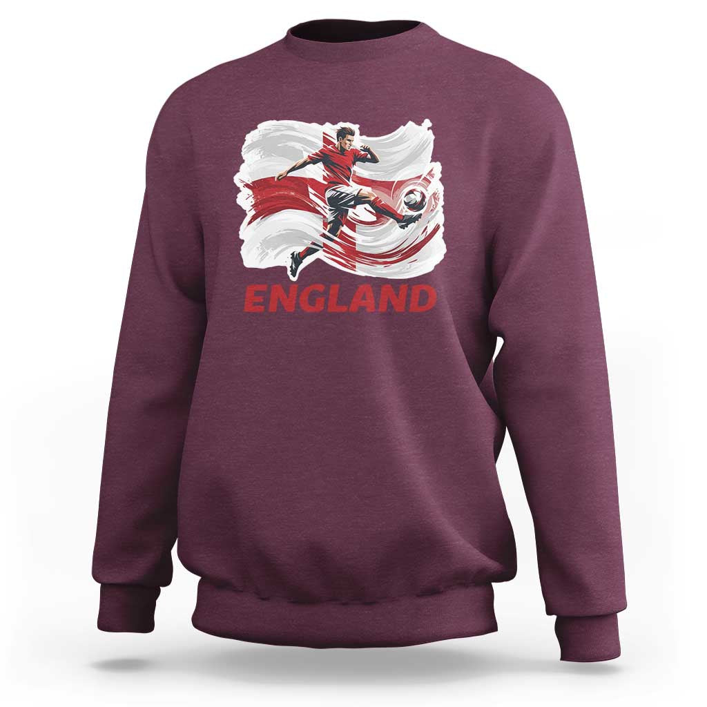 England Soccer Fan English Flag Sweatshirt