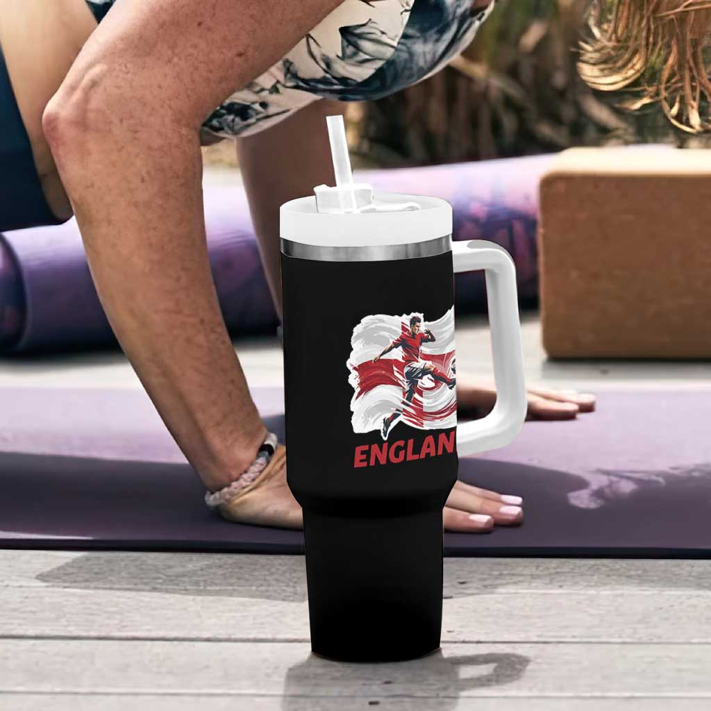 England Soccer Fan English Flag Tumbler With Handle