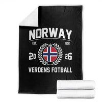 Norway Soccer Football Fan 2026 Norwegian Flag Throw Blanket
