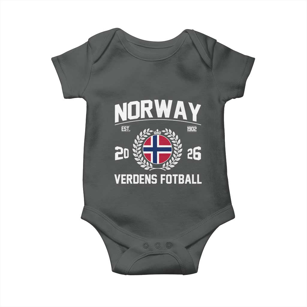 Norway Soccer Football Fan 2026 Norwegian Flag Baby Onesie