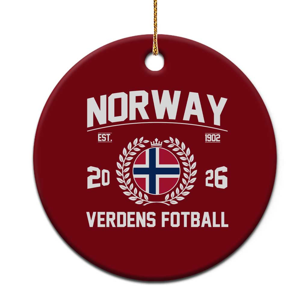 Norway Soccer Football Fan 2026 Norwegian Flag Ceramic Ornament