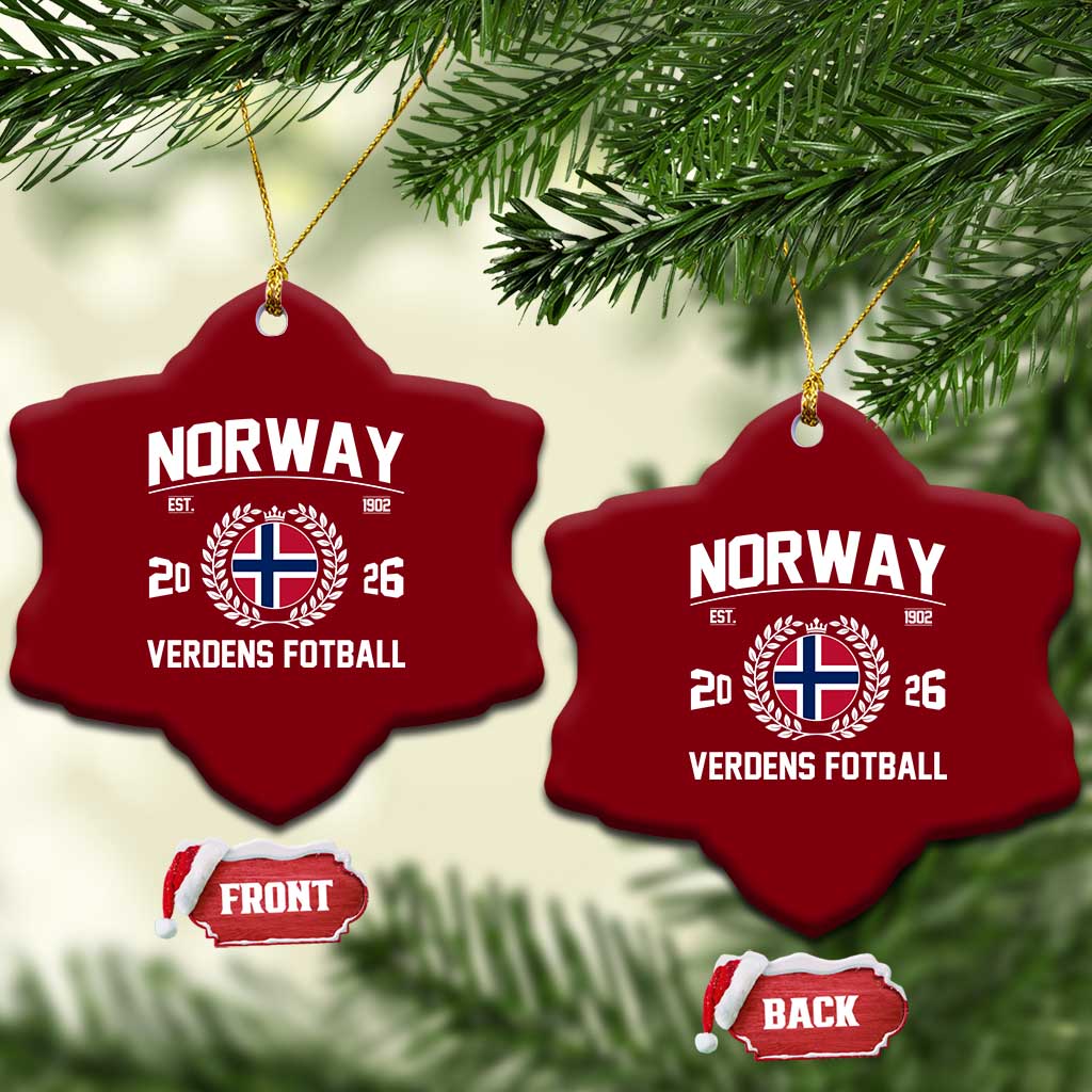 Norway Soccer Football Fan 2026 Norwegian Flag Ceramic Ornament
