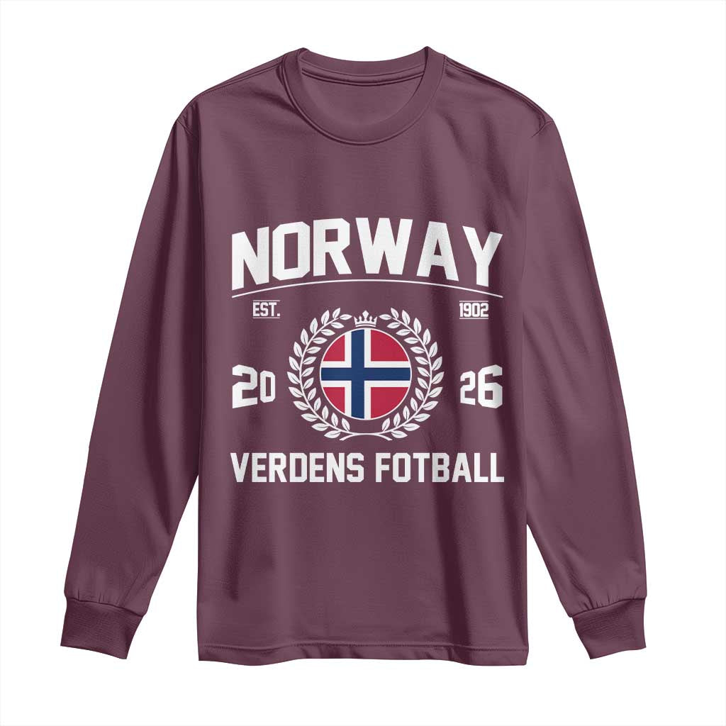 Norway Soccer Football Fan 2026 Norwegian Flag Long Sleeve Shirt